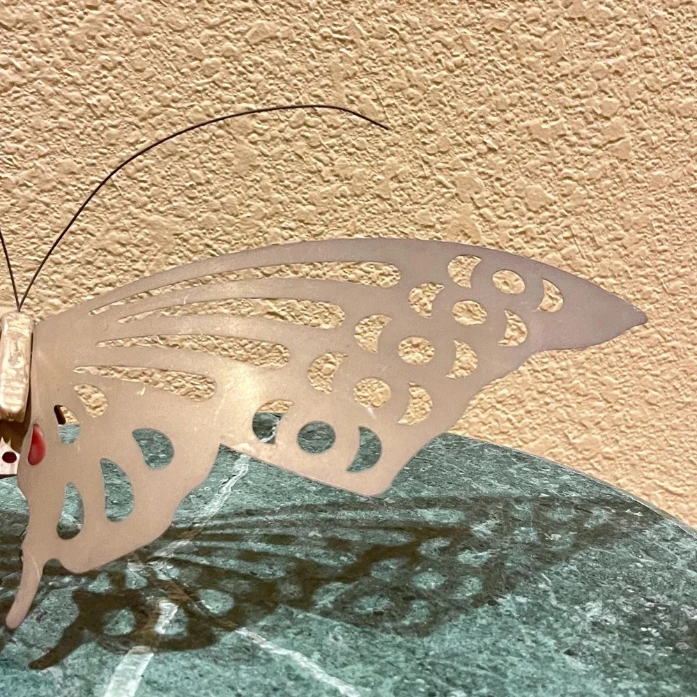 Vintage Mid-Century Lightweight Flapping Brass Butterfly Hanging Wall Decor